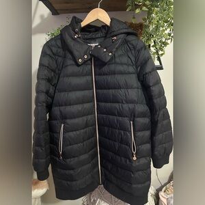 Bernardo Black Puffer Coat with Hood